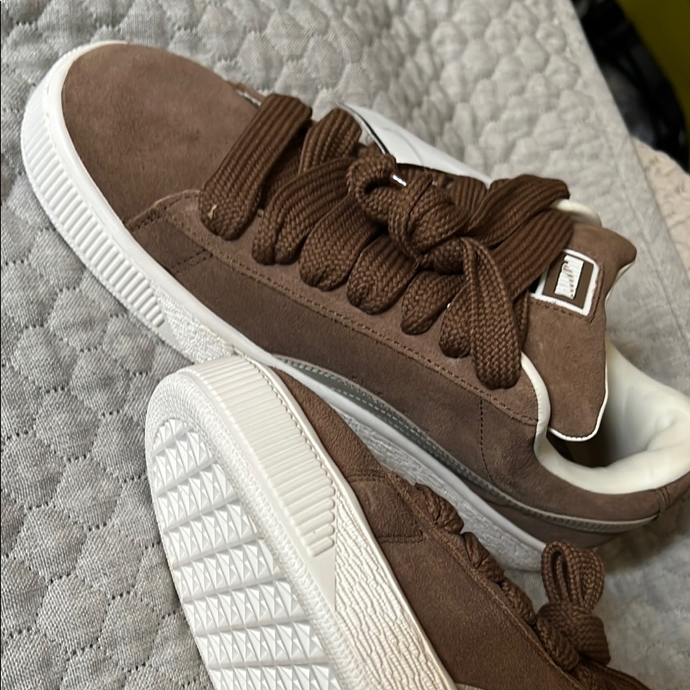 Puma Brown Suede Sneakers